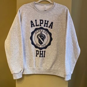 Alpha Phi crew neck sweatshirt size M